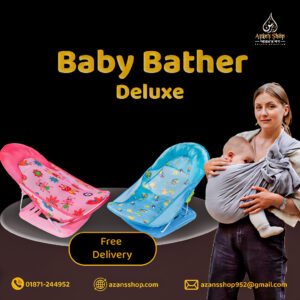 Deluxe Baby Bather, Bath Seat For Newborn, Pillow included-Washable  Infant Baby Bather Foldable Adjustable