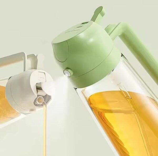 TrendPlain Oil Dispenser Bottle for - 2 in 1Kitchen  Oil Dispenser and Oil Sprayer for Cooking, Air Fryer, Salad, 470ml Olive Oil Sprayer Black - Image 4
