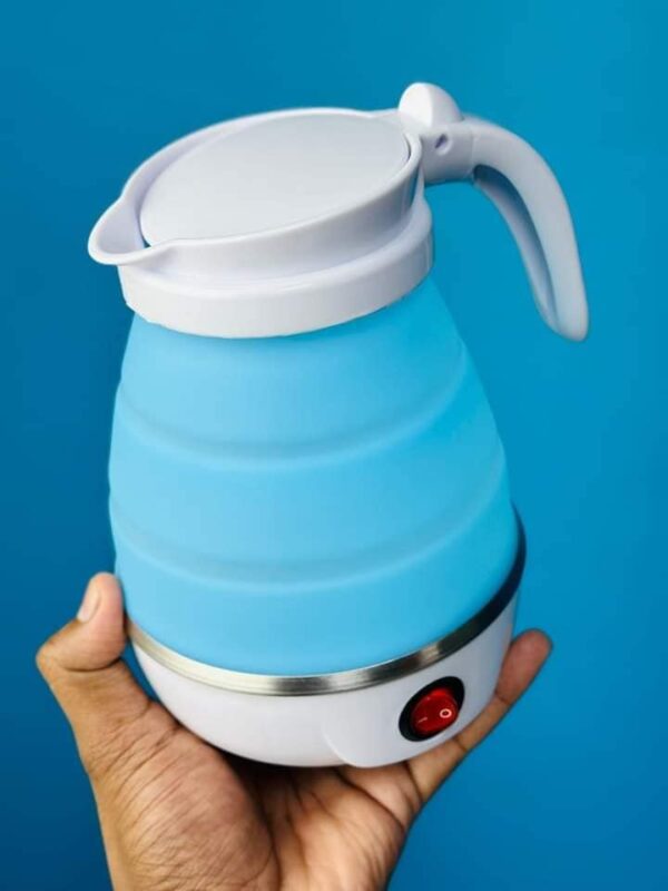 Electric Kettle Collapsible Kettle 600ml Mini Travel Cooker, Small Foldable Kettle Silicone Bottom Stainless Steel Silicone Mini Kettle  for Kitchen, Travel, Camping, Outdoor ActivitiesWater Travel Kettle - Image 7