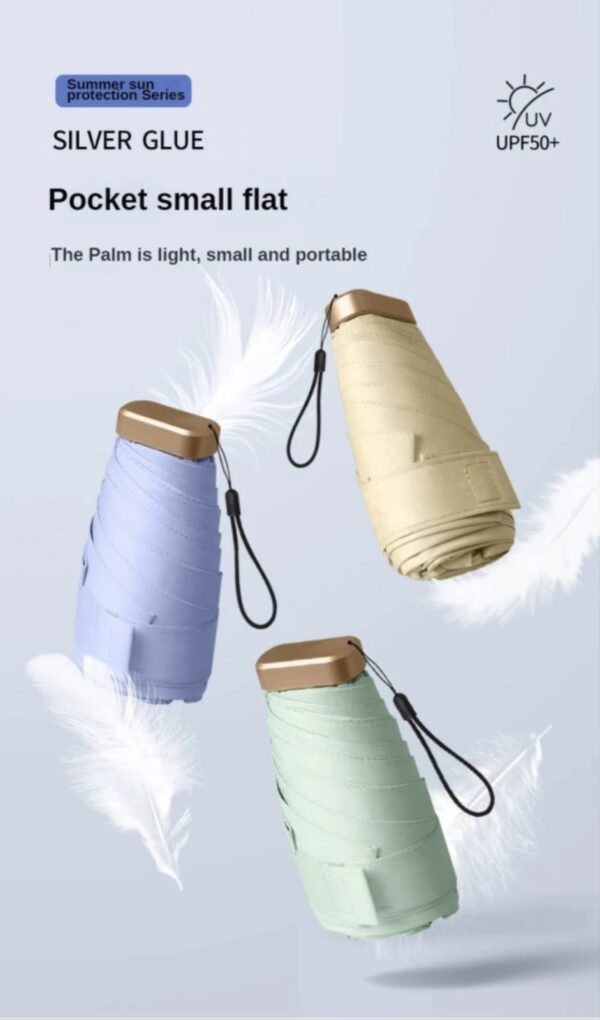 mini Iphone Umbrella Travel Rain/Sunscreen Compact 7inc Folding Umbrella Stylish Addition Modern - Choice Expression - Image 3
