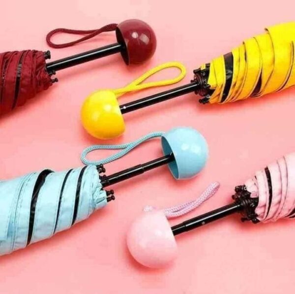 Umbrella,,7" Mini Folding Capsule Umbrella With Cute Capsule Case Good Quality Fashionable for summer rainy weather for everyone - Image 5