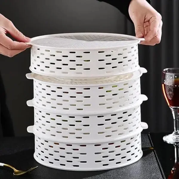 Food Plastic Cover Vegetable Cover Dining Table Kitchen Shelf 5 Layer premeum product - Image 4