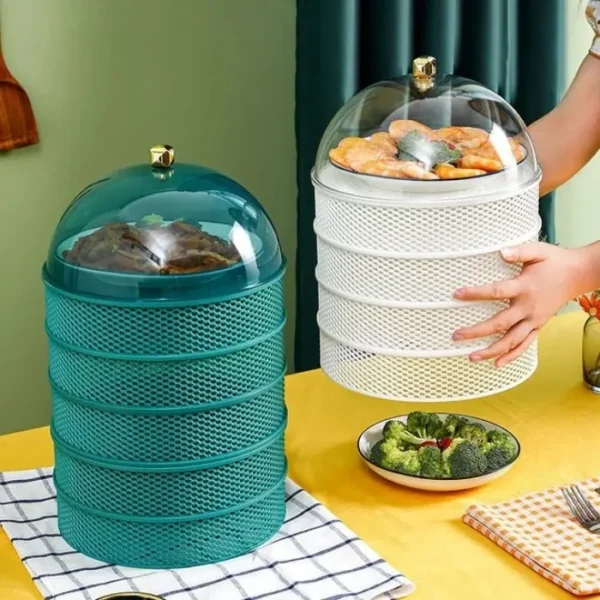 Food Plastic Cover Vegetable Cover Dining Table Kitchen Shelf 5 Layer premeum product - Image 5