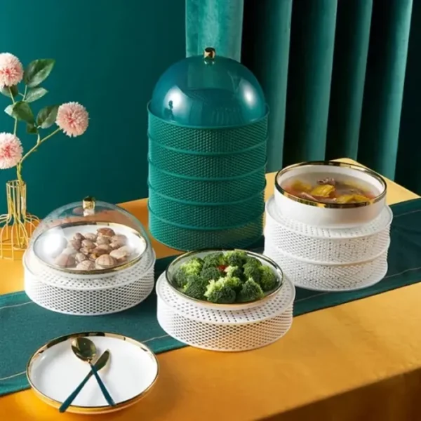 Food Plastic Cover Vegetable Cover Dining Table Kitchen Shelf 5 Layer premeum product - Image 8