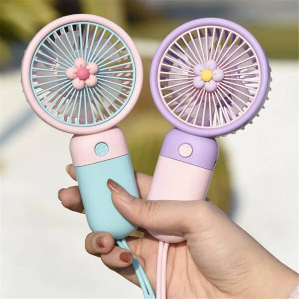 Hand Fan Smart cute handheld cooling USB Rechargeable Sports Pocket Mini Hand Fan - Image 2