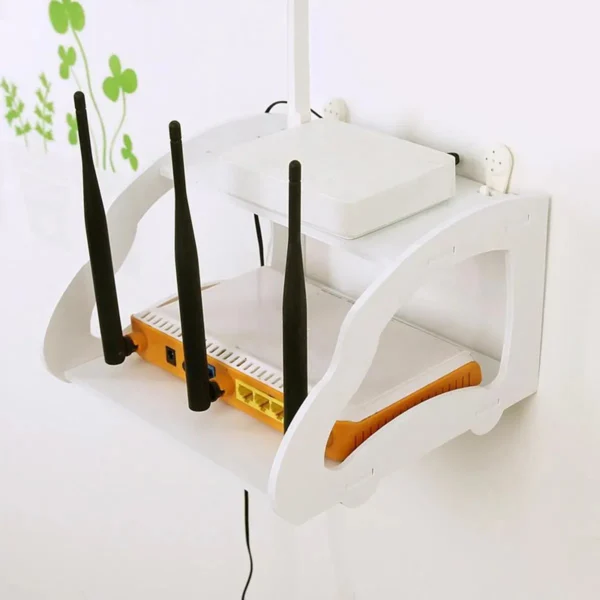High Quality PVC Tarpaulin Double Layer Wall Mounted Shelf Wifi router Stand Shelf Home Office shop decorator - Image 3