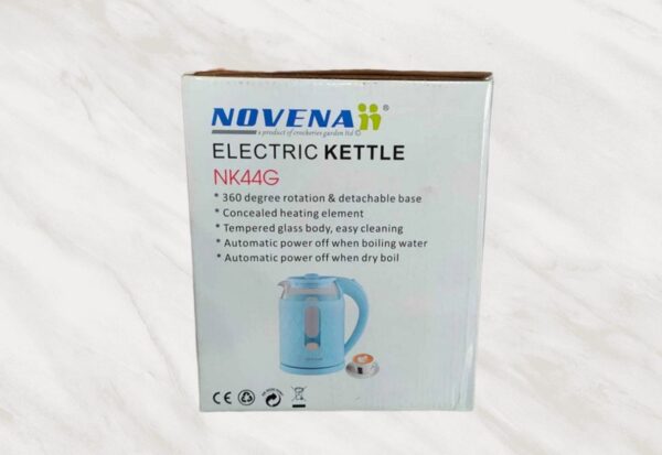 Novena NK44G Glass Plastic Hot Water Electric Kettle - Image 2