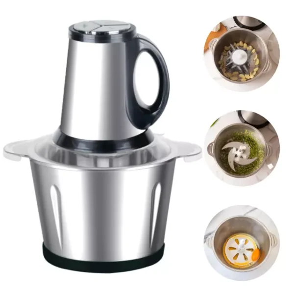 Electric Meat Grinder/Chopper prestige 3L Multi Function Food Processor for Home, Kitchen, Restaurants 3-Speed Control  Blender for Vegetables - Image 7