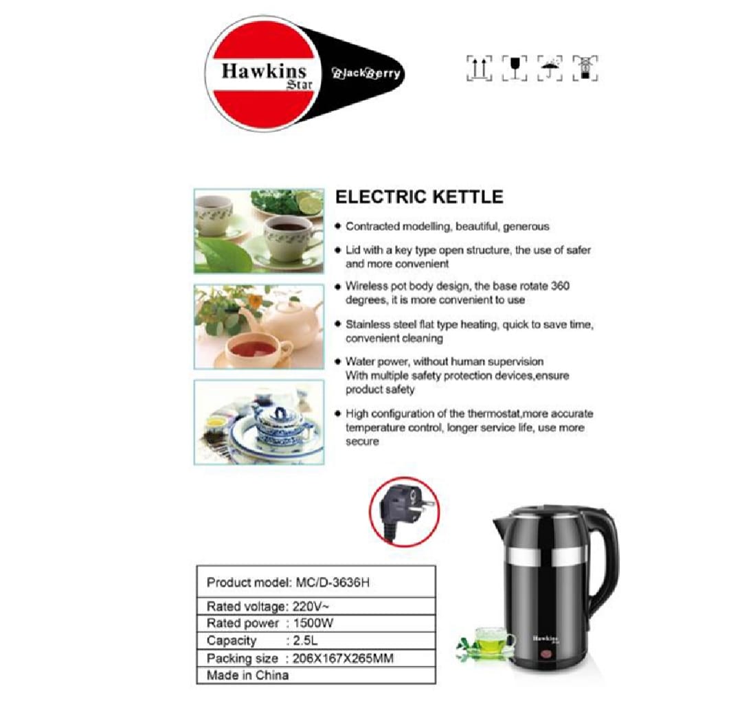 Hawkins Electric Kettle 2.5L 