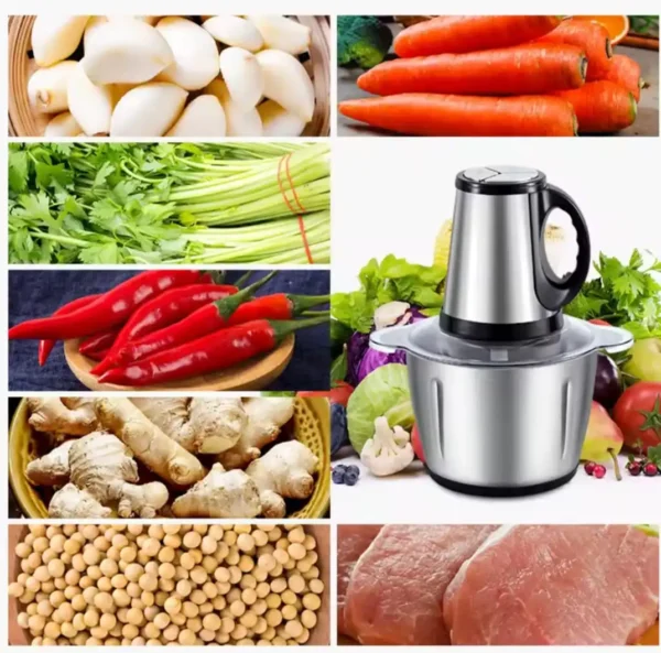 Electric Meat Grinder/Chopper prestige 3L Multi Function Food Processor for Home, Kitchen, Restaurants 3-Speed Control  Blender for Vegetables - Image 3