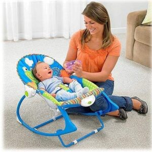 Ti Baby Infant to Toddler Rocker Bouncer with Musical Toy Bar Vibrations without dinning
