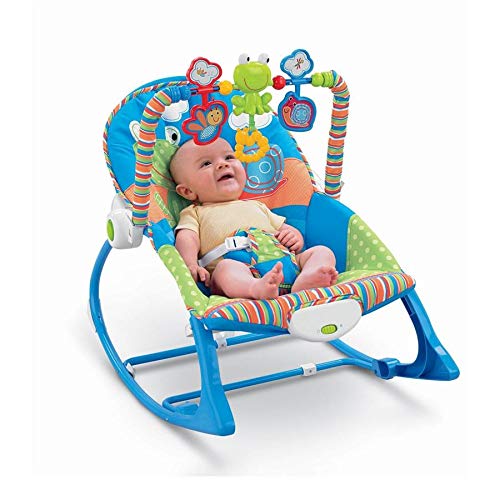 Ti Baby Infant to Toddler Rocker Bouncer with Musical Toy Bar Vibrations without dinning