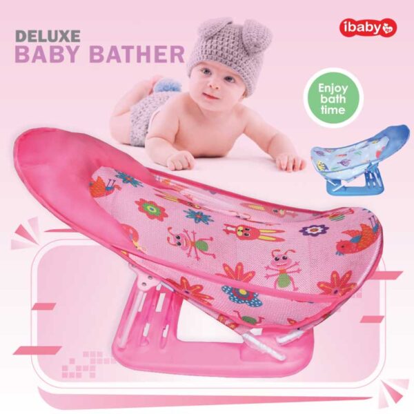 Baby Bather / Bath Seat For Newborn / Infant-Pillow included Summer Infant Washable Deluxe Baby Bathar - Image 7