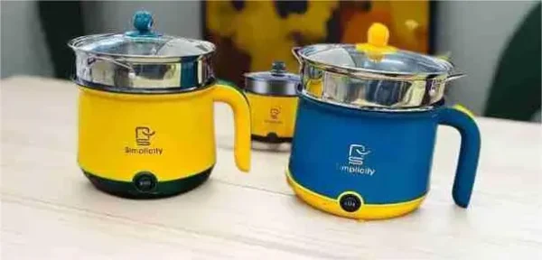 Portable 1.8L Electric Multicooker Pot with Steamer – Stainless Steel, Non-Stick, Dual Power (300W/600W) - Image 2