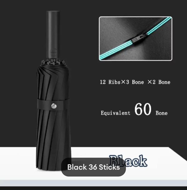 BMW 12-Rib Heavy Duty Umbrella, Multifunctional auto open & auto close best umbrella - Image 3