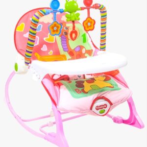 Ti Baby Infant to Toddler Rocker Bouncer with Musical Toy Bar  Vibrations & dinning