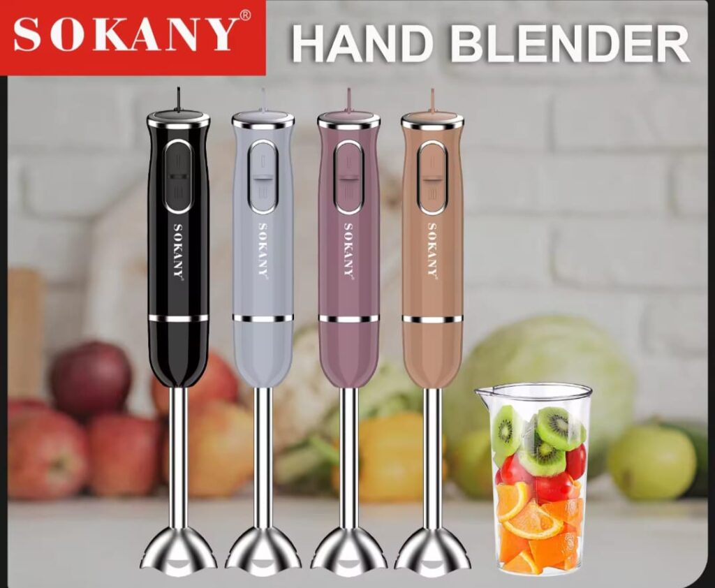 “SOKANY Electric Hand Blender Food Mixer Egg Beater with Cup”
