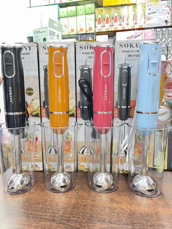 SOKANY Electric Hand Blender Food Mixer Egg Beater (Model: SK-1726) – With Mixing Cup - Image 2